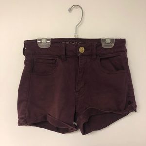 American eagle hi-rise shortie stretchy shorts